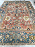 10'2 x 14' Antique rare 19th Century Sultanabad Mahal rug #2121ML / 10x14 Vintage Rug - Blue Parakeet Rugs