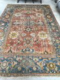 10'2 x 14' Antique rare 19th Century Sultanabad Mahal rug #2121ML / 10x14 Vintage Rug - Blue Parakeet Rugs