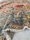 10'2 x 14' Antique rare 19th Century Sultanabad Mahal rug #2121ML / 10x14 Vintage Rug - Blue Parakeet Rugs