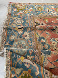 10'2 x 14' Antique rare 19th Century Sultanabad Mahal rug #2121ML / 10x14 Vintage Rug - Blue Parakeet Rugs