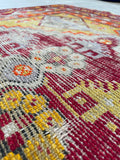 3'3 x 4'8 Antique Turkish rug #2499 / Small Turkish Rug - Blue Parakeet Rugs