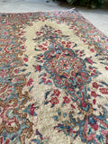 2x4 Antique Persian Kerman Rug #2684 - Blue Parakeet Rugs