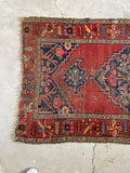 3'5 x 6'3 Antique Persian Kurdish Rug #2682 - Blue Parakeet Rugs