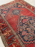 3'5 x 6'3 Antique Persian Kurdish Rug #2682 - Blue Parakeet Rugs