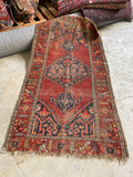 3'5 x 6'3 Antique Persian Kurdish Rug #2682 - Blue Parakeet Rugs