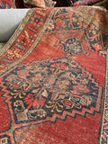 3'5 x 6'3 Antique Persian Kurdish Rug #2682 - Blue Parakeet Rugs