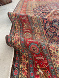 9'9 x 14'9 Antique oversize rug #2025 / 10x15 Vintage Rug - Blue Parakeet Rugs