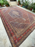 9'9 x 14'9 Antique oversize rug #2025 / 10x15 Vintage Rug - Blue Parakeet Rugs