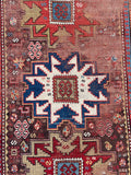 4’5 x 7’ Antique Kazak rug #2556ML - Blue Parakeet Rugs