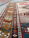 4'3 x 6' Antique Caucasian rug #2028 / 4x6 Vintage Rug - Blue Parakeet Rugs