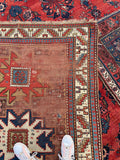 4’5 x 7’ Antique Kazak rug #2556ML - Blue Parakeet Rugs