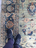 8'3 x 11' Antique Tabriz Rug / Large Antique Rug / Large vintage rug - Blue Parakeet Rugs