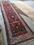 3'4 x 15'8 Antique 1940s tribal Runner (#823) - Blue Parakeet Rugs