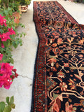 3’3 x 19’9 Indigo Blue Antique Bakhtiari Runner (#833) - Blue Parakeet Rugs