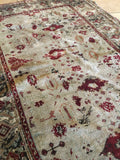3’10 x 6’3 Antique Turkish Rug / Small Turkish Rug - Blue Parakeet Rugs