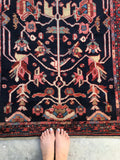 3’3 x 19’9 Indigo Blue Antique Bakhtiari Runner (#833) - Blue Parakeet Rugs