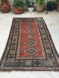 3’7 x 6’4 Antique Kazak Rug (#1289) - Blue Parakeet Rugs