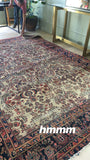 7'11 x 11' antique ivory Sarouk - Blue Parakeet Rugs