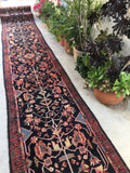 3’3 x 19’9 Indigo Blue Antique Bakhtiari Runner (#833) - Blue Parakeet Rugs
