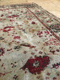 3’10 x 6’3 Antique Turkish Rug / Small Turkish Rug - Blue Parakeet Rugs