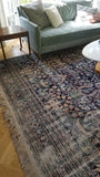 10' x12' Antique 1880's Persian Mashhad Rug - Blue Parakeet Rugs