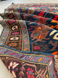 4’’4 x 6’1 Antique Caucasian Kuba Rug #2550 - Blue Parakeet Rugs