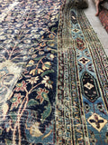 10' x12' Antique 1880's Persian Mashhad Rug - Blue Parakeet Rugs