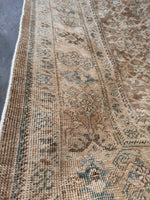 Large Warm and Neutral Antique Persian Tabriz Rug / 7’ x 10’7 Rug #TBD
