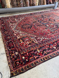 10x14 Tribal Antique Persian Heriz Rug #3668