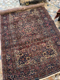 4x7 Antique Persian Rug with Berry Colors #686