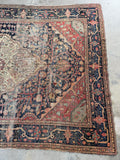 7x10 Timeworn Antique Persian FerahanRug #2299