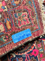 Antique Persian Botanical Fuchsia Rug / 10’5 x 13’11 Mashhad Rug #3846