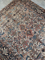 7’ x 8’4 Antique and Time Softened Gorevan Heriz Rug #4073