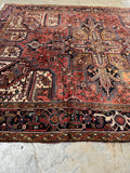 9x12 Vintage Full Pile Tribal Heriz rug / 9x12 Vintage Rug #2118