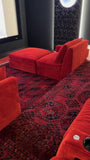 12x15 Palace Size Tribal Vintage Rug / Deep Burgundy Rug #3843