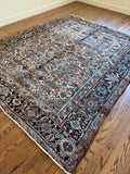 7’ x 8’4 Antique and Time Softened Gorevan Heriz Rug #4073 - ON MEMO