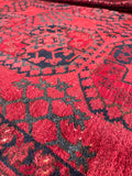 12x15 Palace Size Tribal Vintage Rug / Deep Burgundy Rug #3843