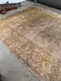 8x11 Neutral Antique Oushak Rug #3167