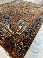 9x12 Vintage Full Pile Tribal Heriz rug / 9x12 Vintage Rug #2118