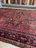 10x14 Tribal Antique Persian Heriz Rug #3668