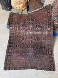 Small Antique Persian Rug / 3’5 x 4’6  Ferahan Rug #4201ML