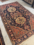 Antique Persian Ferahan Sarouk / 4’2 x 6’9 Rug #4337