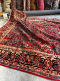 9x11 Vintage Persian Rug / Antique Full Pile Sarouk Rug #3609