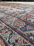 Distressed Persian Runner / 3'5 x 13'9 Worn Runner #4373