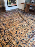10x13 Antique Persian Kerman with Abrash / 9'9 x 12'9 Rug #4446-B