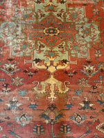 Palatial Antique Persian Serapi / 9’6 x 14’5 Serapi Rug #3844