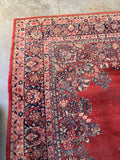 11x14 Antique Persian Sarouk Rug #4379