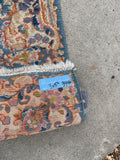 Vintage French Blue Persian Kerman Rug / 3x5 Vintage Persian Rug #3446