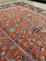 Antique Persian Heriz Rug / 8’9 x 11’4 Heriz Rug #3917