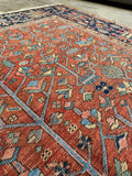 Antique Persian Heriz Rug / 8’9 x 11’4 Heriz Rug #3917